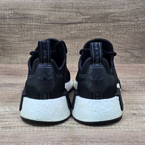 Adidas NMD R1 Refined Men's Size 7 Black White Running Shoes (H02333) - Picture 4 of 9